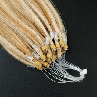 Extension à bille micro links.        Cheveux 💯% Naturel brésilien humain vrai Cheveux Virgin haïr