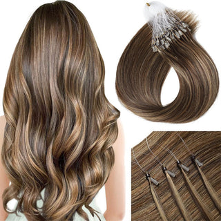 Extension à bille micro links.        Cheveux 💯% Naturel brésilien humain vrai Cheveux Virgin haïr